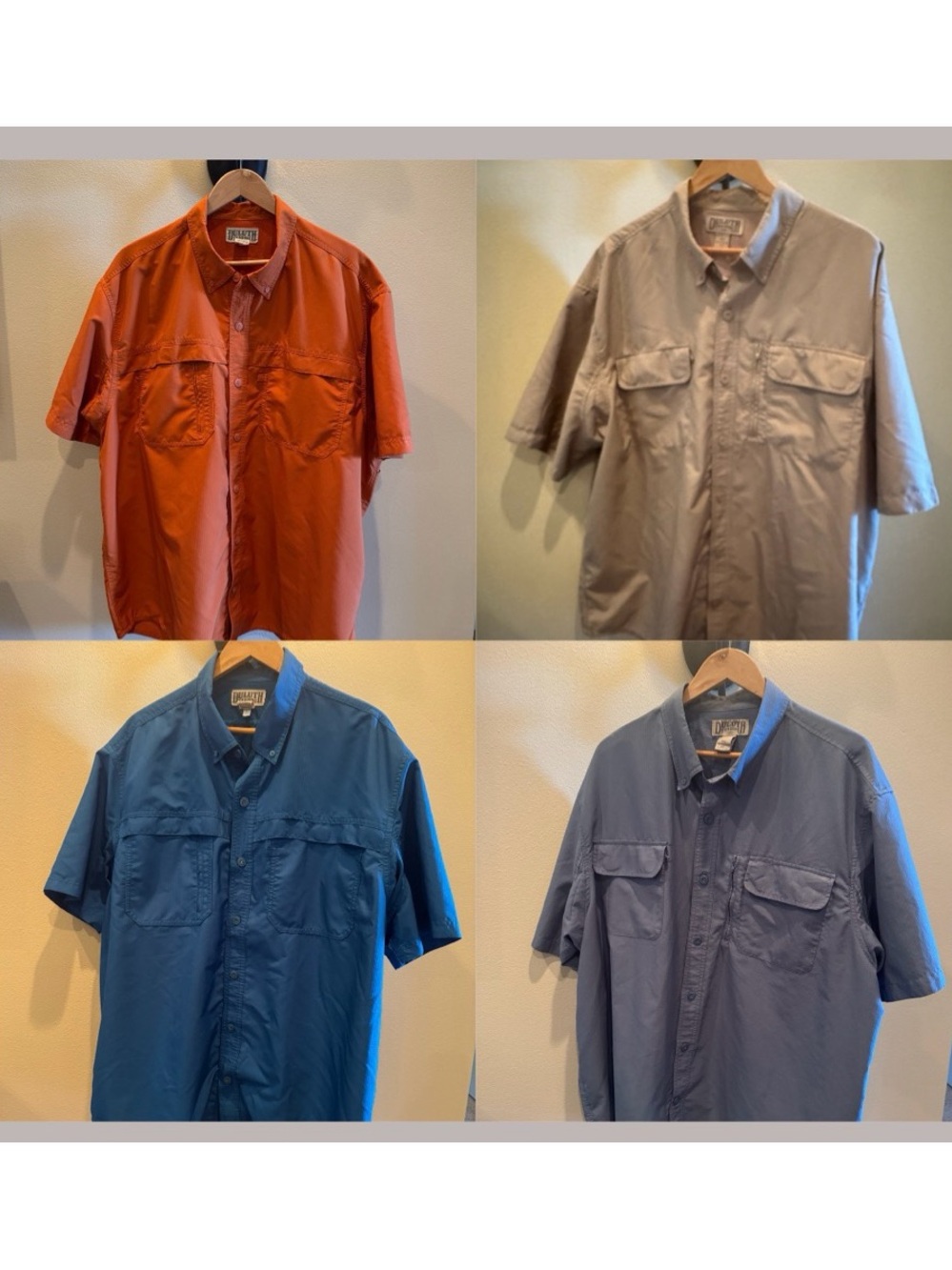 Set of 4. Duluth Trading co men’s button down shirts. Size 2XL
